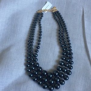 FAUX PEARL THREE-COLLAR NECKLACE